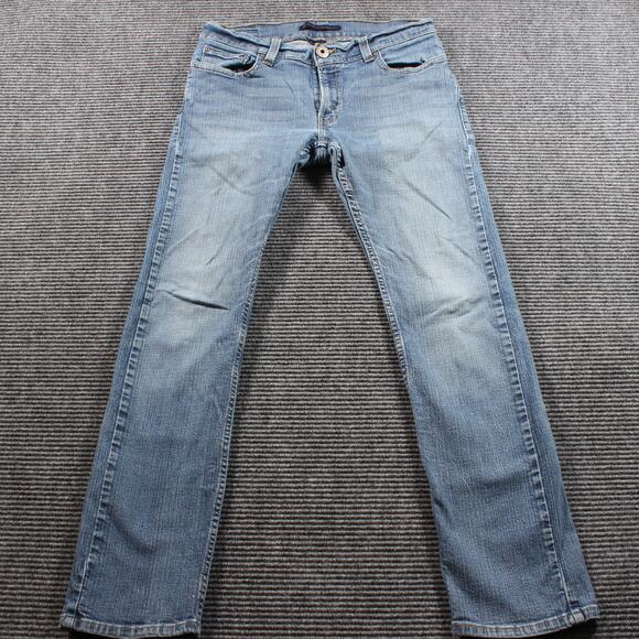 Levi's 542 Jeans Women's 12 Light Wash Straight Pencil Flap Pockets Stretch - Picture 1 of 9